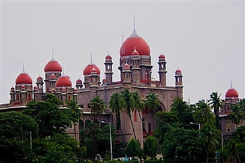 Exterior view of the Telangana High Court in Hyderabad