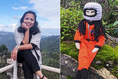 Smriti Lamech and Kalpana Chawla doll
