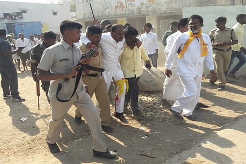 Injured in scuffle, TDP candidate arrives in ambulance to file nomination in Andhra