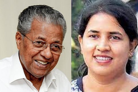 Kerala CM Pinarayi Vijayan and daughter
