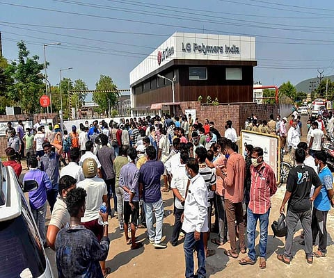 Styrene gas leaked from LG Polymer factory on May 7, 2020.