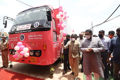 Scrap bus in Bengaluru converted into mobile toilet by KSRTC