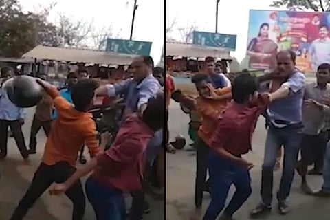 Youth seen attacking the officer in plain clothes