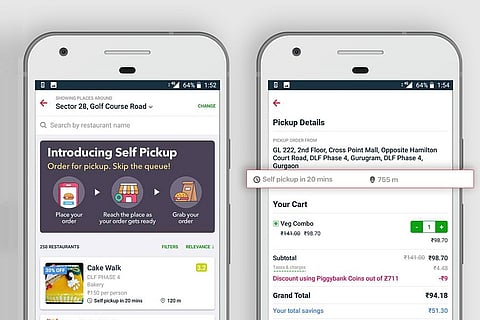 Zomato launches option to pick up orders from restaurants