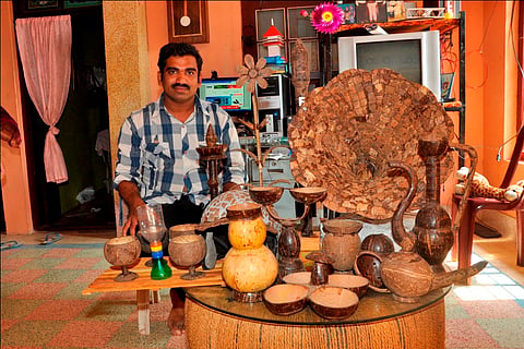 Want to do away with plastics? Meet the Kerala magician who uses coconut shells