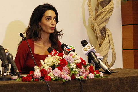 Amal Clooney spoke against ISIS at the UN, but it was her baby bump that made the news