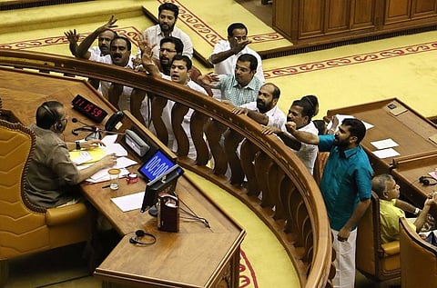 Was Shiv Sena hired by the opposition asks Pinarayi: Pandemonium breaks out in assembly 