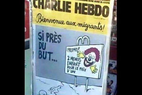 Charlie Hebdo criticised for drowned Syrian toddler Alan Kurdi 's cartoon