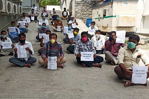 App-based drivers, delivery executives protest for adequate safety gear, better income