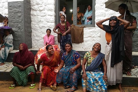 Loud wails fill Kerala fishing village as families wait anxiously for men stuck at sea