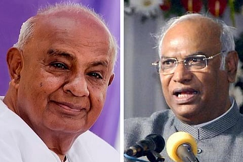 Mallikarjun  Kharge, HD Deve Gowda raise ‘Operation Kamala’ in Parliament