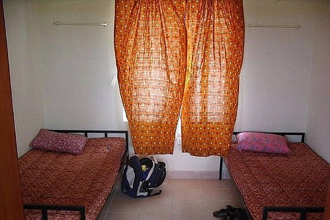 Representational image of a hostel room