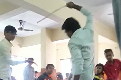 Video: Hyd lecturer thrashes students, gets them bleeding, for delaying homework