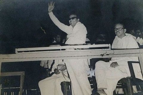 Karunanidhi became an MLA 13 times, but once in 1984, he didn't contest