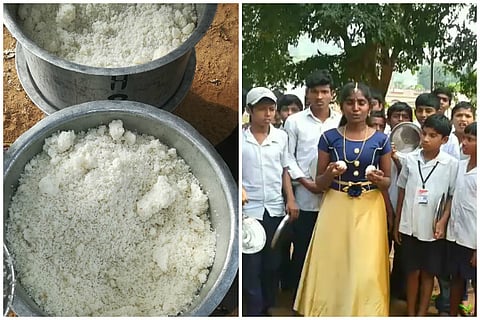 Dirt and stones in mid-day meals: 600 Kakinada students write to Collector