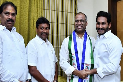 Industrialist PVP, sitting TDP MP Thota Narasimhan join YSRCP