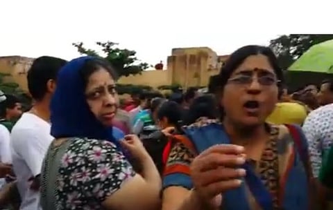 Rangarajapuram residents in Chennai block road demanding relief from government
