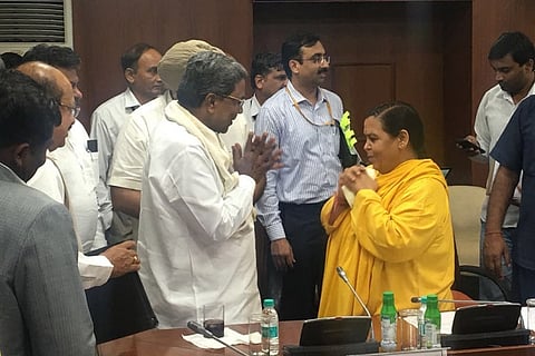 ‘Sanyasin’ Uma Bharti appeals to TN and K'taka for peace, says will go on hunger strike