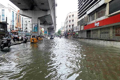 Who is to blame for Hyderabad's waterlogged roads and traffic woes during monsoon?