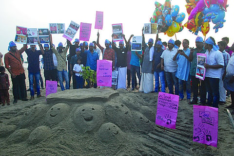 A protest against 'rising fascism', this time by the right wing in Kerala