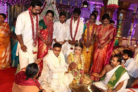 In pics: Raadhika Sarathkumar’s daughter Rayane and cricketer Abhimanyu tie the knot