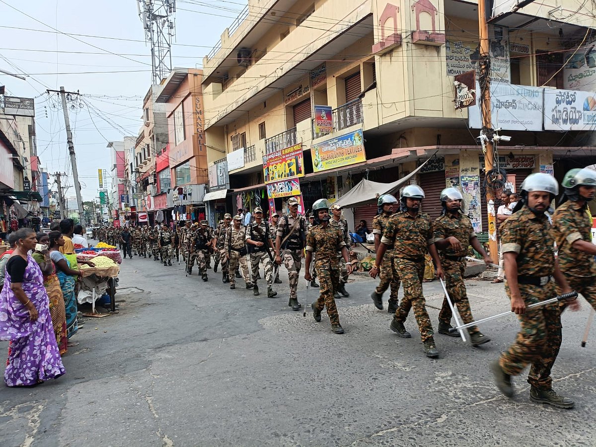 Cordon and search operation in Andhra ahead of vote counting