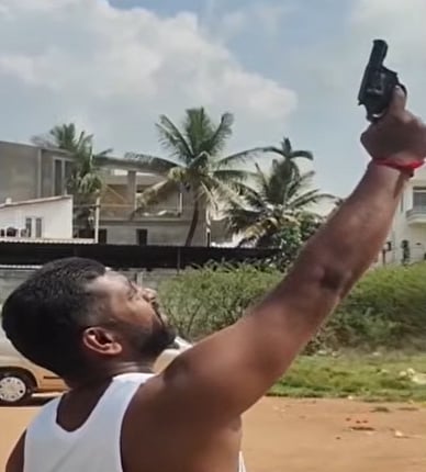 Chikkamagaluru police book BJP leader after viral video shows him firing gun