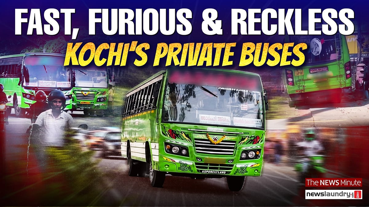 Kochi private buses race, road users at risk