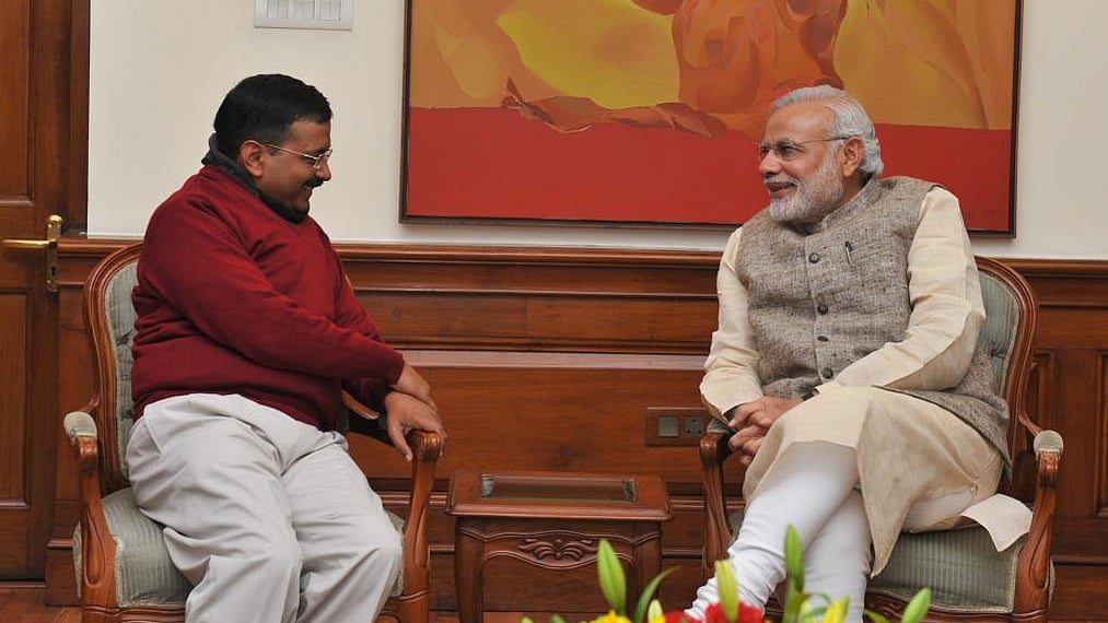 File photo of Kejriwal and Modi. (Photo Courtesy: Twitter/PMOIndia)