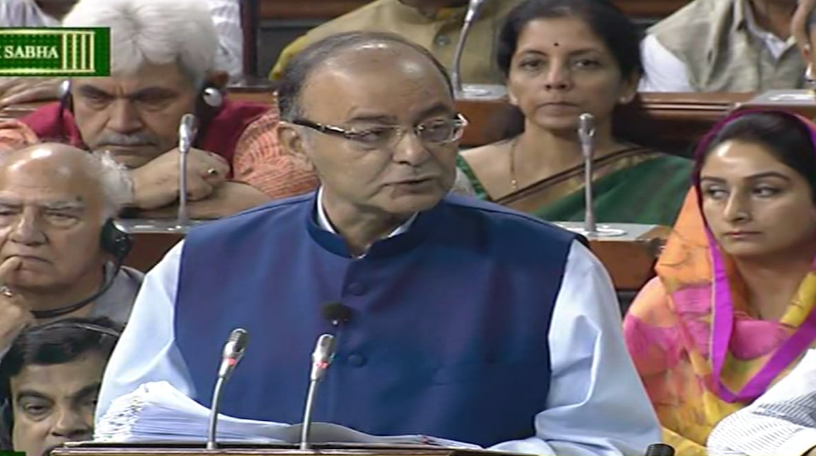 Finance Minister Arun Jaitley. (Courtesy: LOK SABHA)
