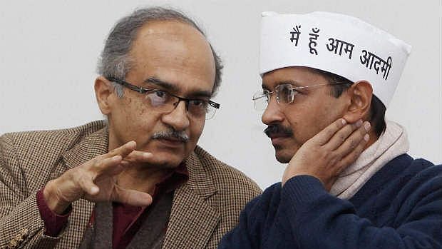 Prashant Bhushan and Arvind Kejriwal (File Photo: PTI) 