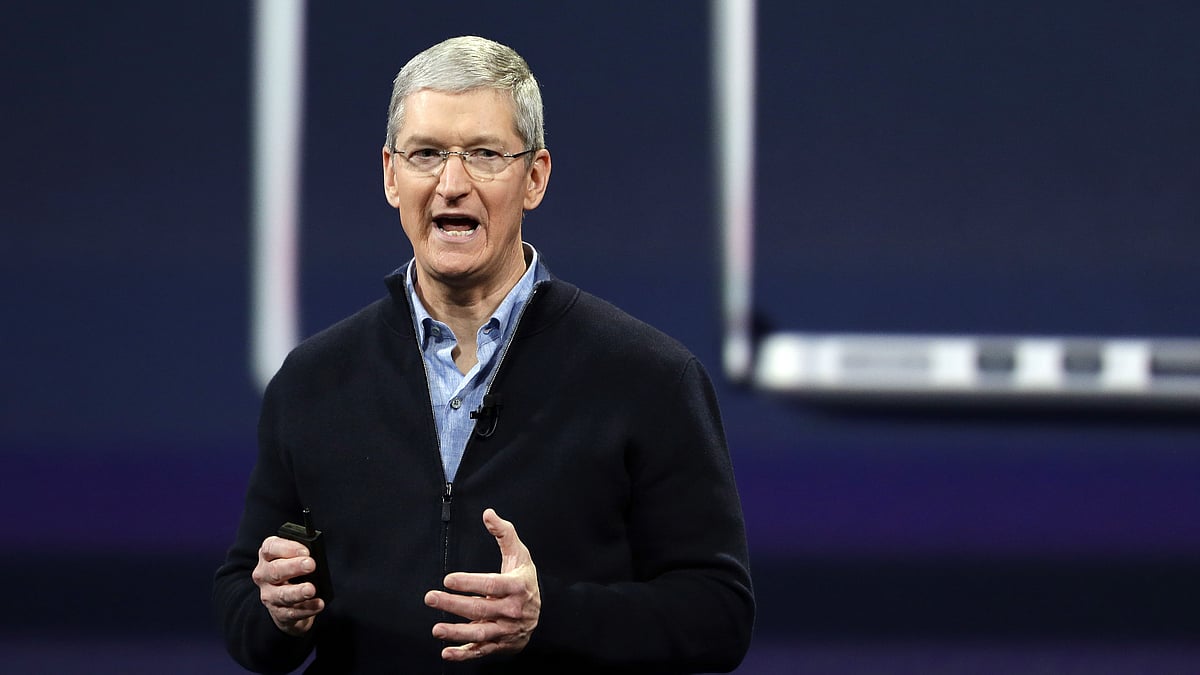 Apple CEO Tim Cook speaks during an Apple event on Monday, March 9, 2015, in San Francisco. 