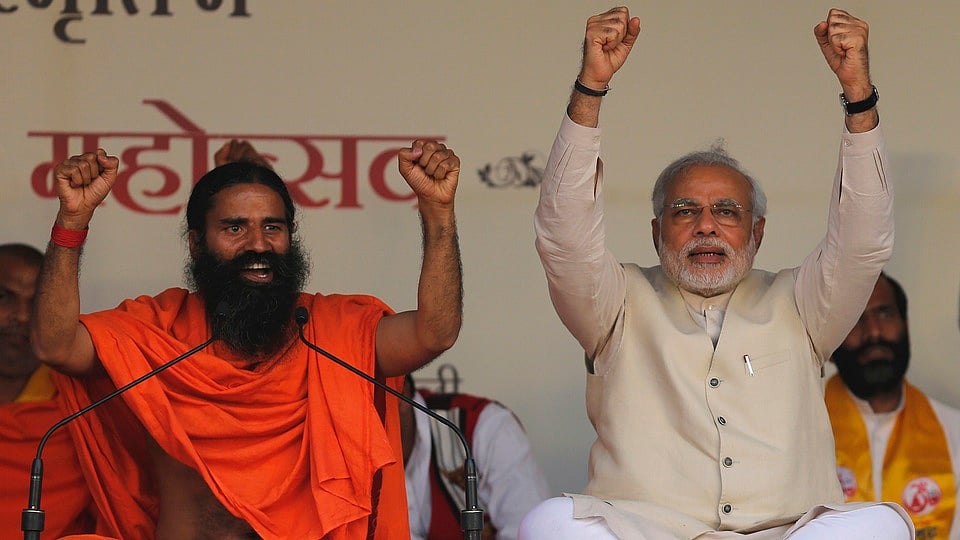 File photo of yoga guru Baba Ramdev with Prime Minister Narendra Modi.