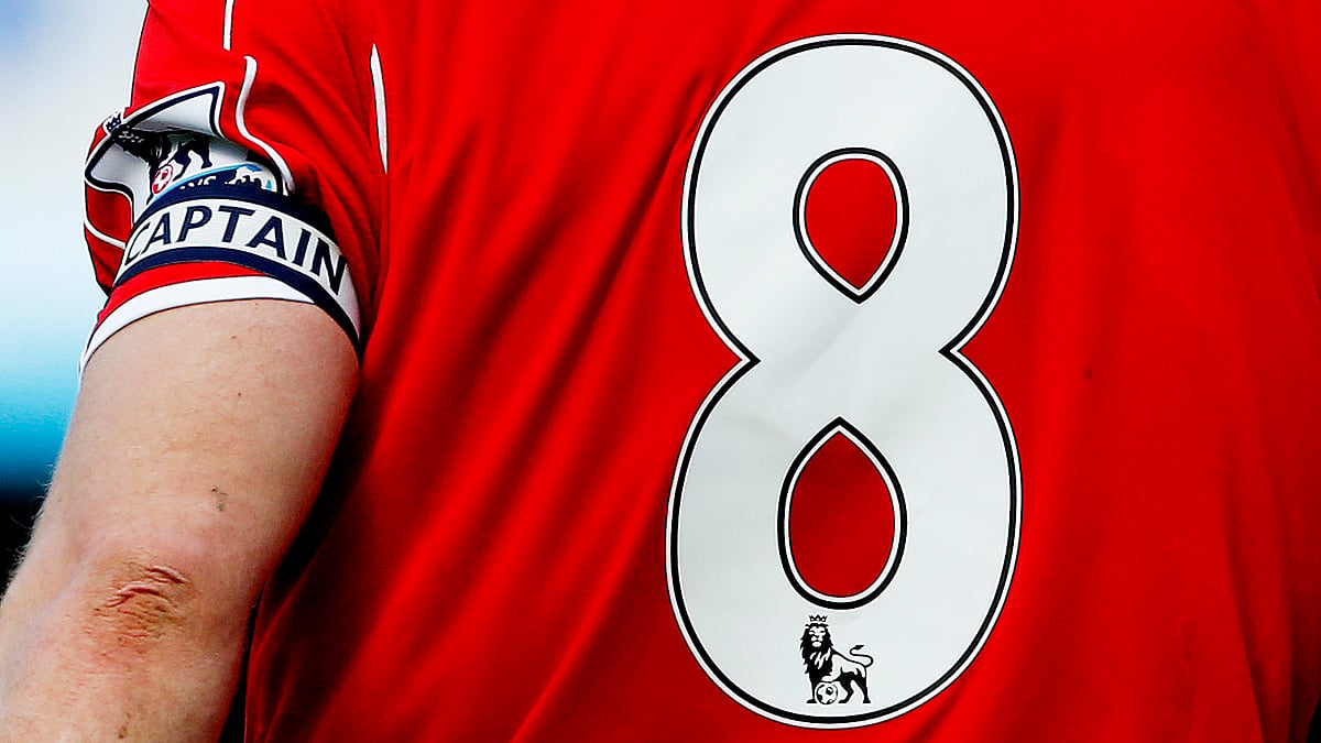 The number 8 jersey which became representative of the Liverpool captain. (Photo: Reuters)