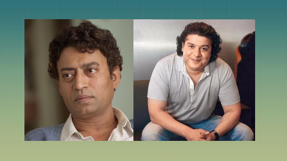 Irrfan Khan (In a still from <i>Life of Pi</i>, 2012) and Sajid Khan (Photo: Twitter/<a href="https://twitter.com/SimplySajidK">@SimplySajidK</a>) give a heartening piece of advice to newcomers in Bollywood
