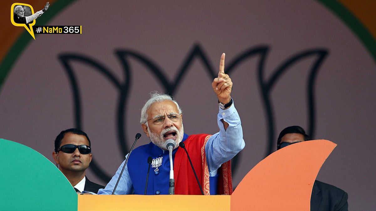 Prime Minister Narendra Modi addresses a campaign rally ahead of state assembly elections, Ramlila ground, New Delhi, January, 2015. (Photo: Reuters)