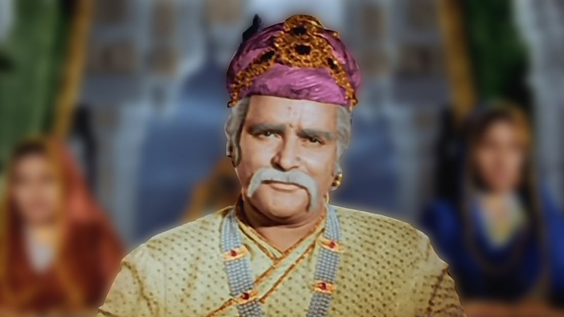 Prithviraj Kapoor in <i>Mughal e Azam</i>.