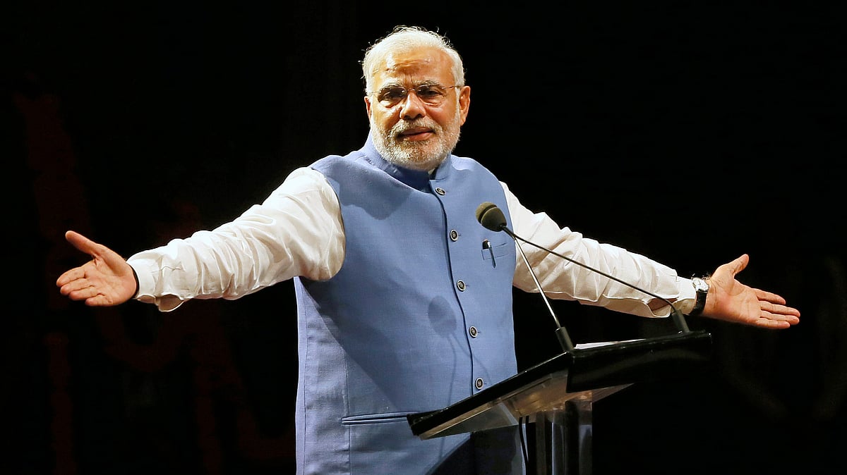 India’s Prime Minister Narendra Modi reacts as he speaks to members of the Australian-Indian community in Sydney, November 17, 2014. (Photo: Reuters)