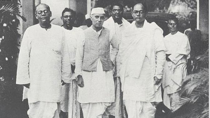 Nehru with Sarat Chandra Bose and Subhash Chandra Bose. (Photo Courtesy: Nehru Memorial Museum & Library)