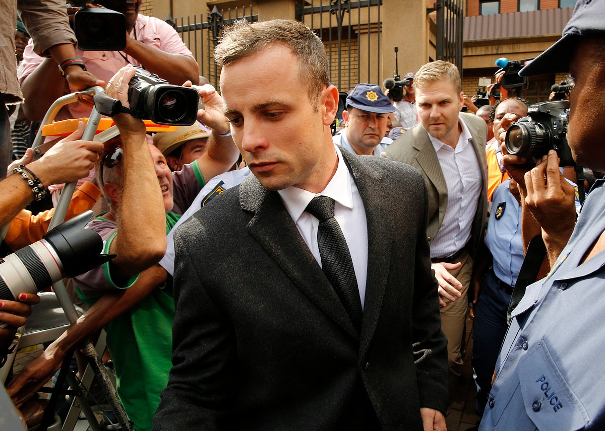File photo of South African Olympic and Paralympic track star Oscar Pistorius.