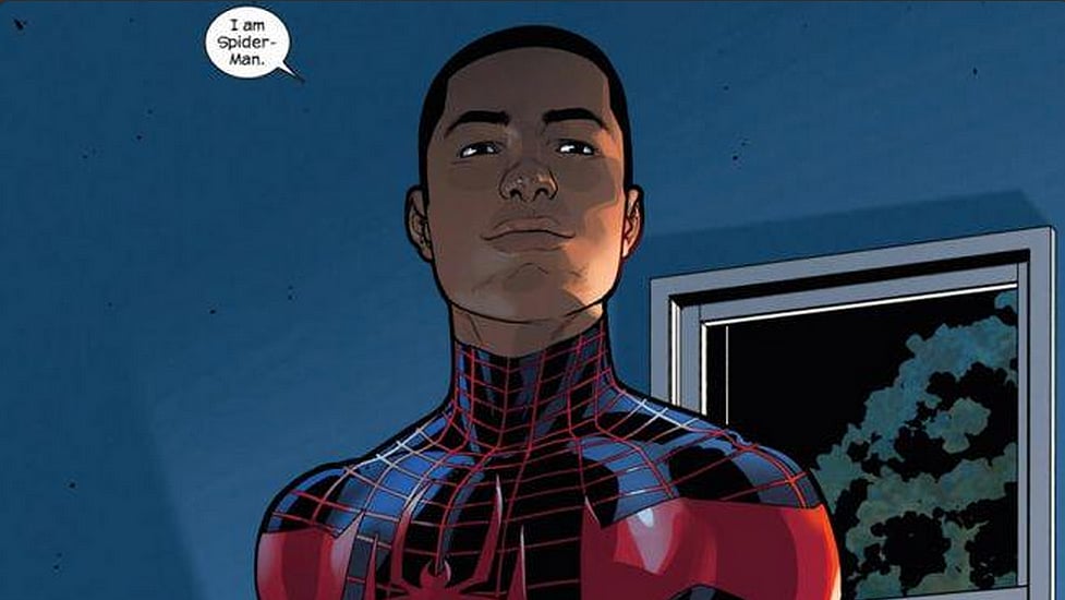 The coloured Spiderman (Photo: Twitter/<a href="https://twitter.com/ComicBookdotcom/status/612480337751449600">@<b>ComicBookdotcom</b></a>)