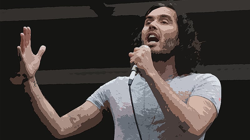 Russell Brand speaks in Parliament Square during a protest against the Conservative Government and it’s austerity policies in London on Saturday, June 20, 2015. (Photo: AP)