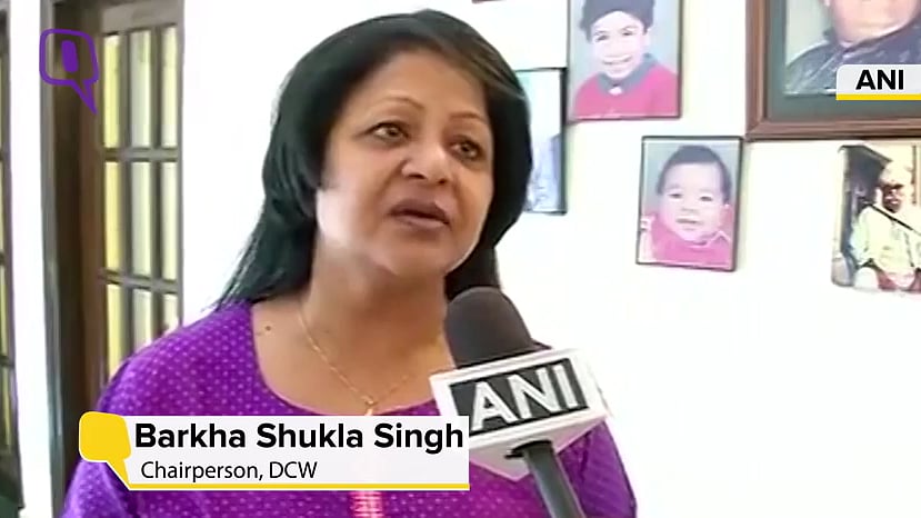 Barkha Singh, Chairperson of the Delhi Commission for Women (DCW) (Photo: ANI Screengrab)