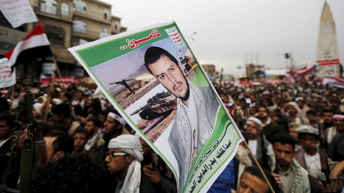 Houthi supporters in the city of&nbsp;Sanna. (Photo: Reuters)