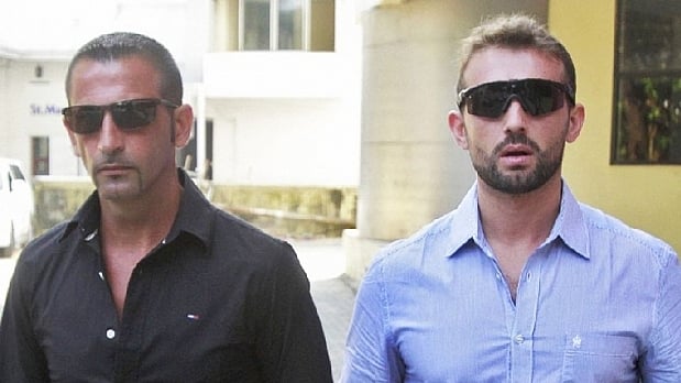 Italian Marines Massimiliano Latorre (left) and Salvatore Girone are charged with murder in India. (Photo: Reuters)