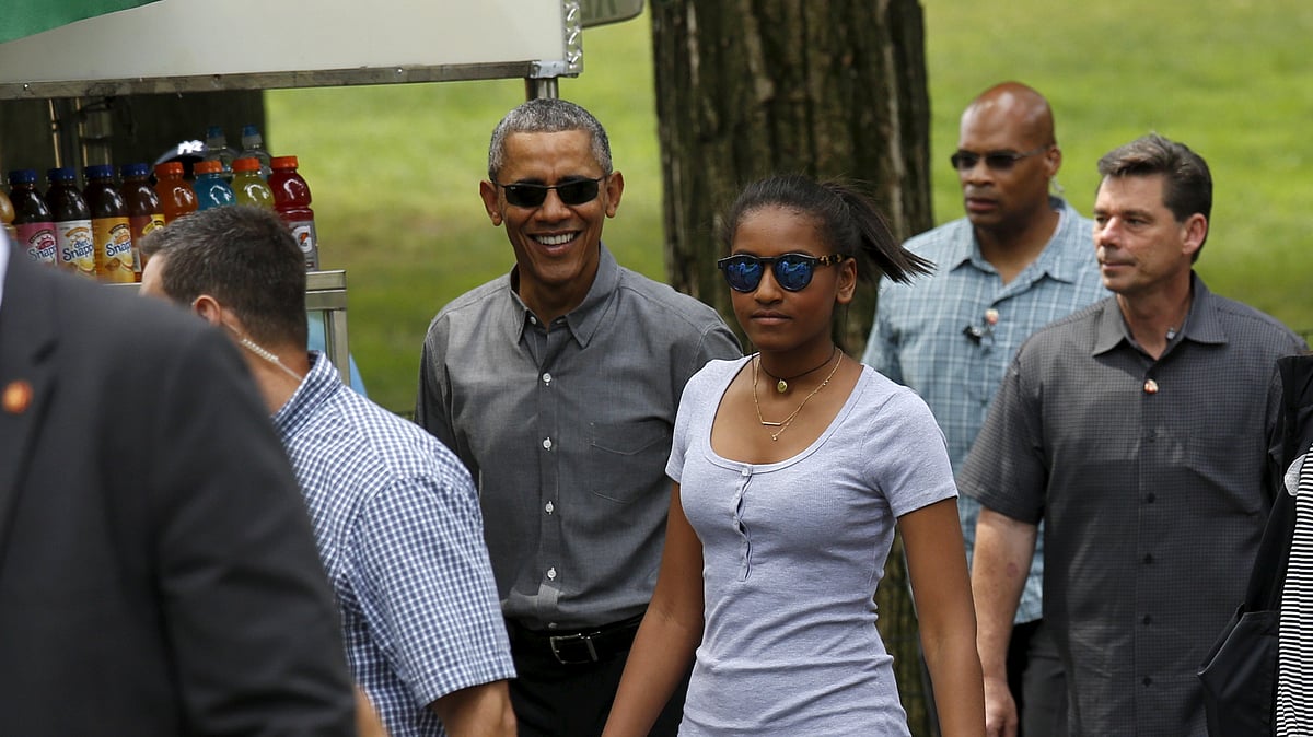 

US President Barack Obama walks in Central Park with daughter Sasha in New York. (Photo: Reuters)