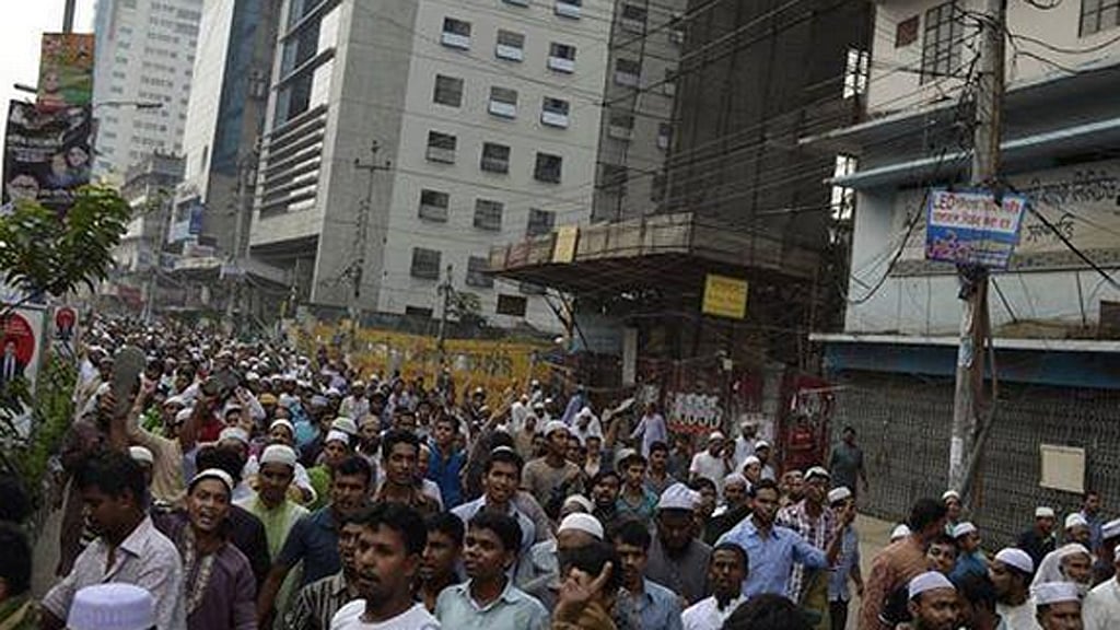 Protests against the former minister in 2014. (Photo: <a href="https://twitter.com/AsharJawad/status/518093149466804224">Twitter.com/@AsharJawad</a>)