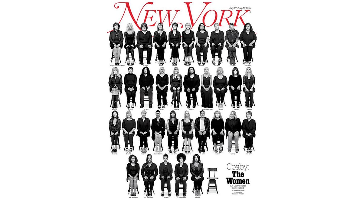 The cover of New York magazine featuring 35 alleged rape victims of Bill Cosby (Photo: <a href="https://twitter.com/NYMag">Twitter/@NYMag</a>)