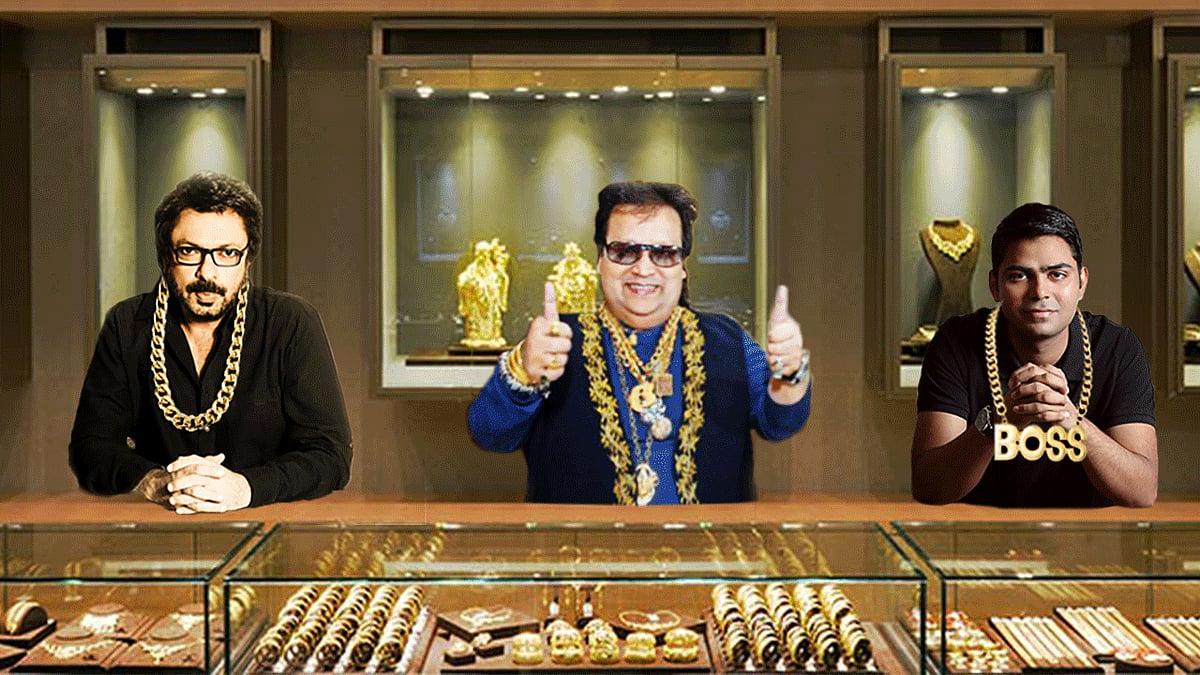 (L-R) Sanjay Leela Bhansali, Bappi Lahiri and Rahul Yadav. (Photo: The image has been altered by The Quint)