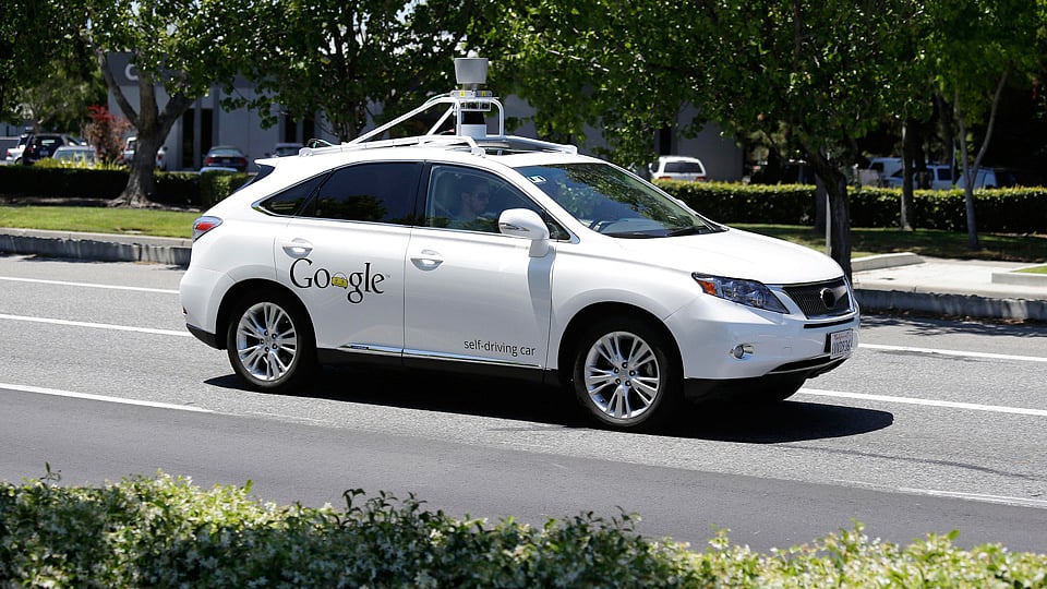 A Google self-driving car goes on a test drive near the Computer History Museum in Mountain View, California. (Photo: AP)